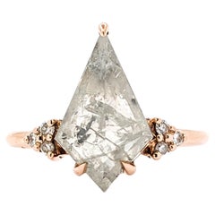 2,44ct Diamant & .06ctw Salz & Pfeffer Diamant-Ring in Rose Gold