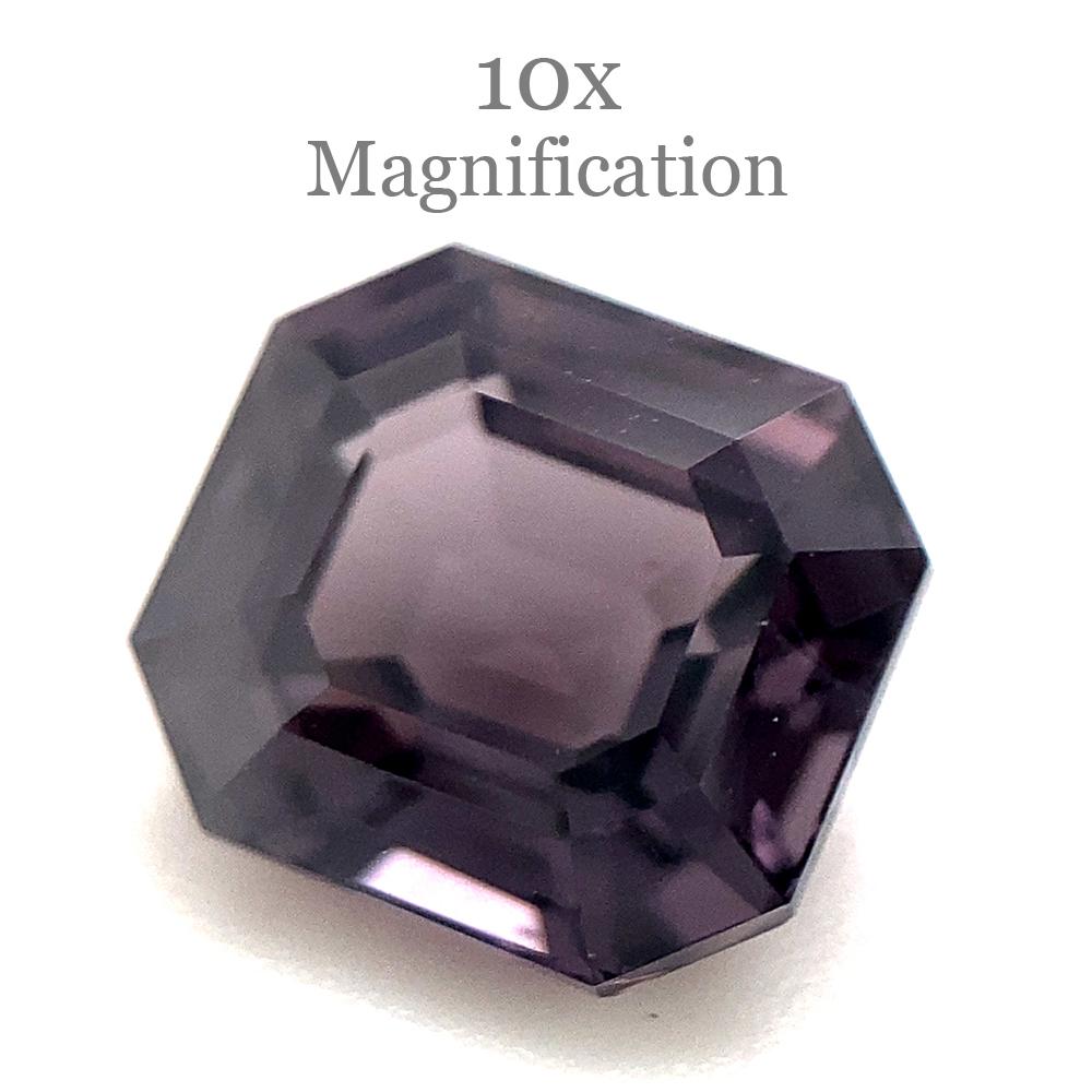 2.44ct Spinello viola taglio ottagonale/smeraldo dallo Sri Lanka non riscaldato in vendita 5