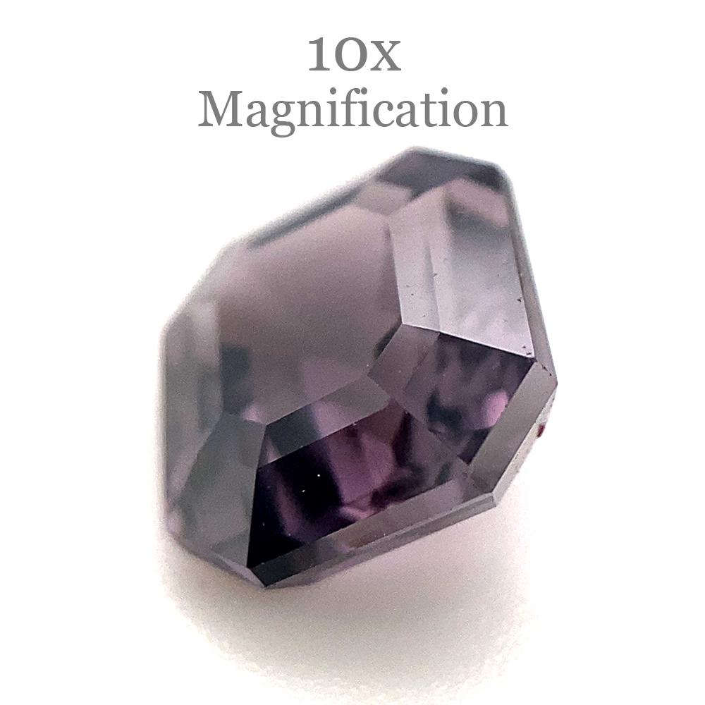 2.44ct Spinello viola taglio ottagonale/smeraldo dallo Sri Lanka non riscaldato in vendita 7