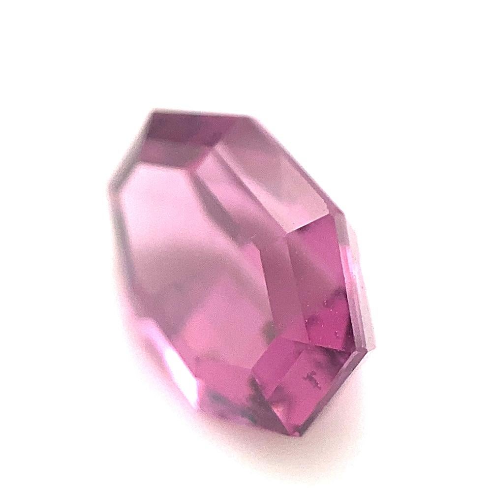 Women's or Men's 2.44ct Octagonal / Emerald Cut Purple Spinel from Sri Lanka Unheated For Sale