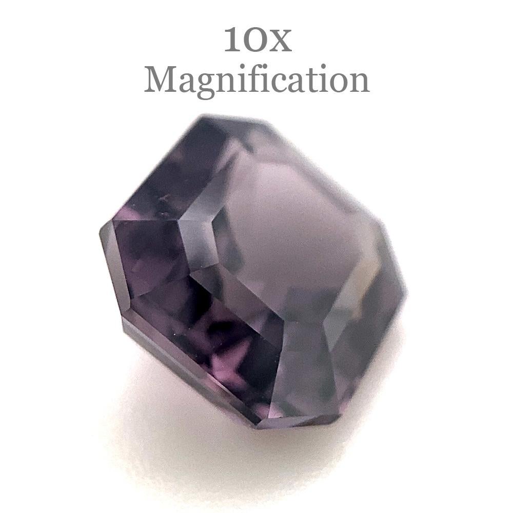 2.44ct Spinello viola taglio ottagonale/smeraldo dallo Sri Lanka non riscaldato in vendita 3