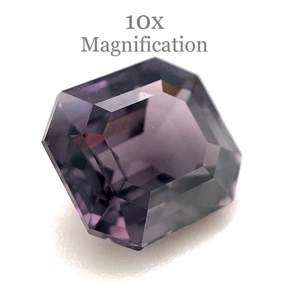 2.44ct Spinello viola taglio ottagonale/smeraldo dallo Sri Lanka non riscaldato in vendita 4
