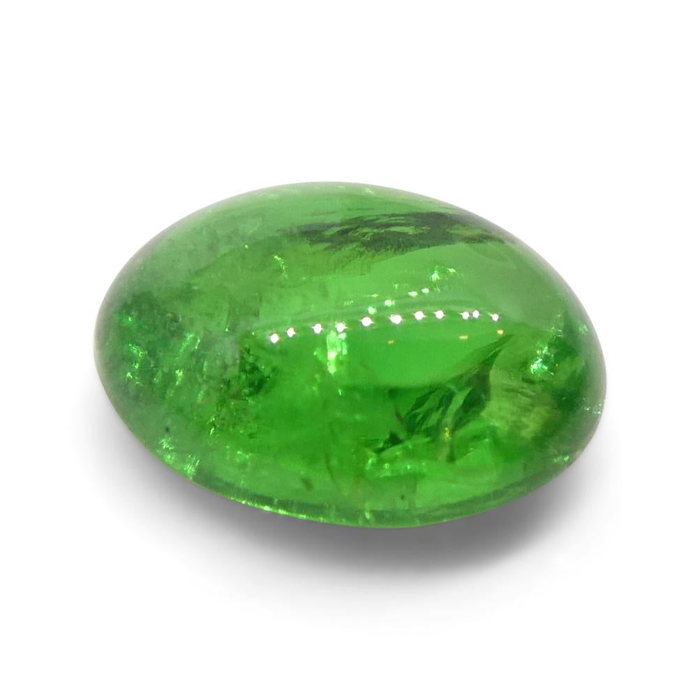 2.44ct Oval Cabochon Green Tsavorite Garnet from Kenya, Unheated For Sale 5