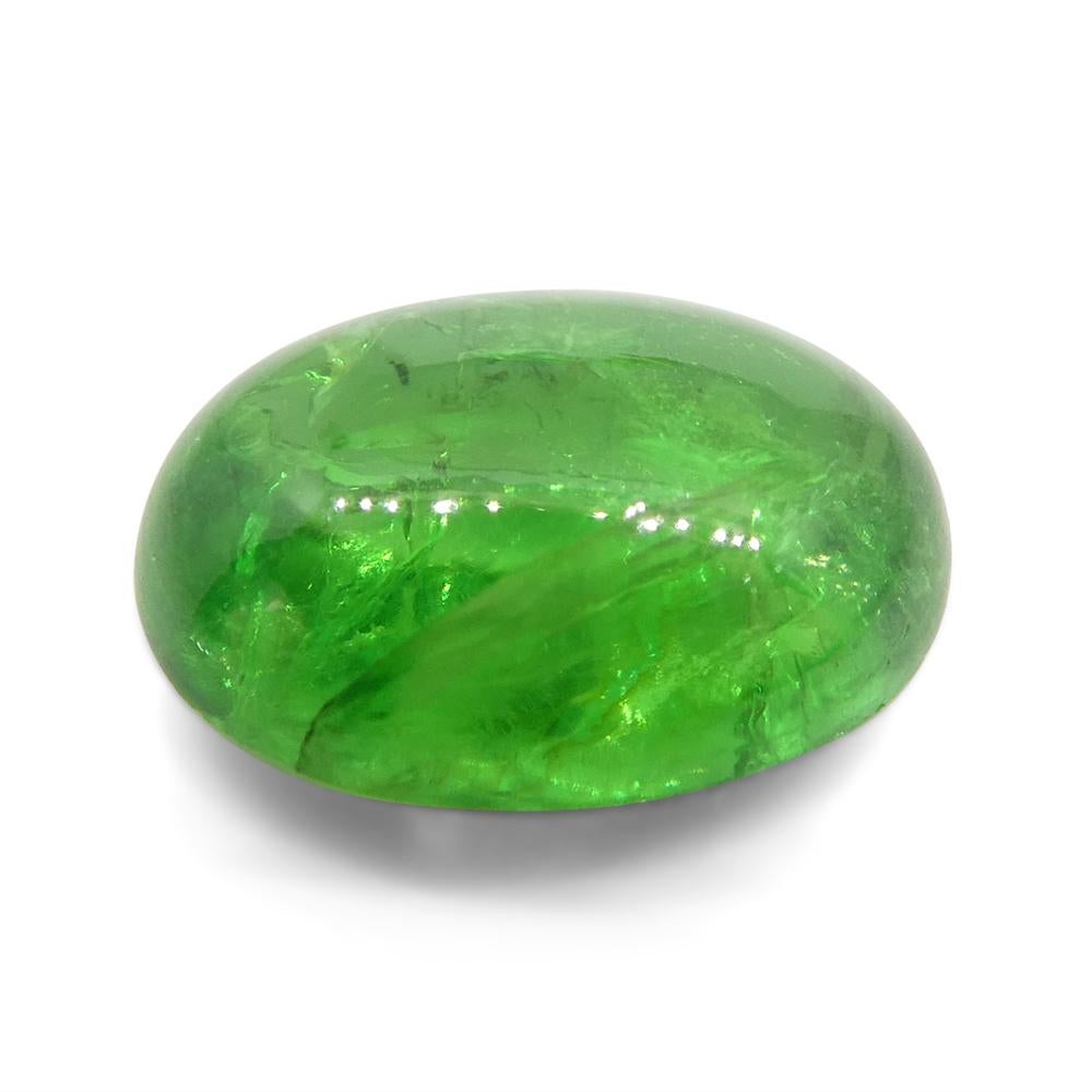 2.44ct Oval Cabochon Green Tsavorite Garnet from Kenya, Unheated For Sale 6