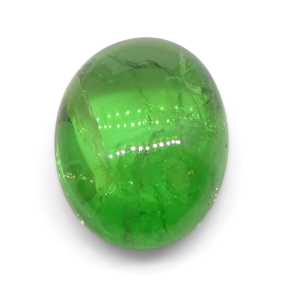 2.44ct Oval Cabochon Green Tsavorite Garnet from Kenya, Unheated For Sale 7