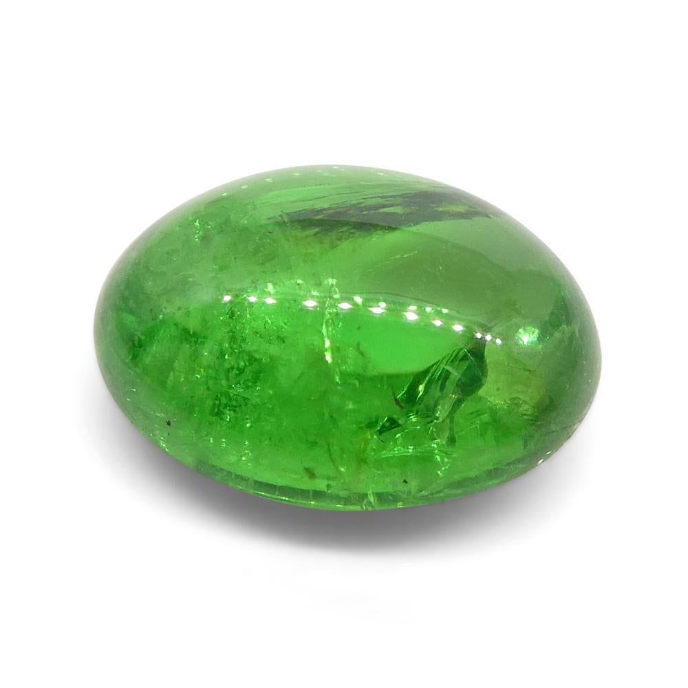 2.44ct Oval Cabochon Green Tsavorite Garnet from Kenya, Unheated For Sale 1