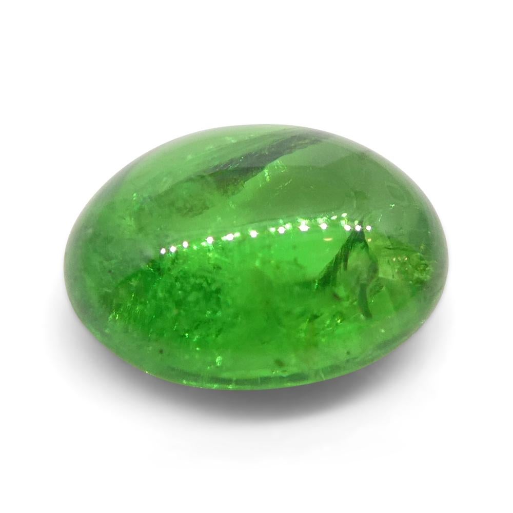 2.44ct Oval Cabochon Green Tsavorite Garnet from Kenya, Unheated For Sale 2