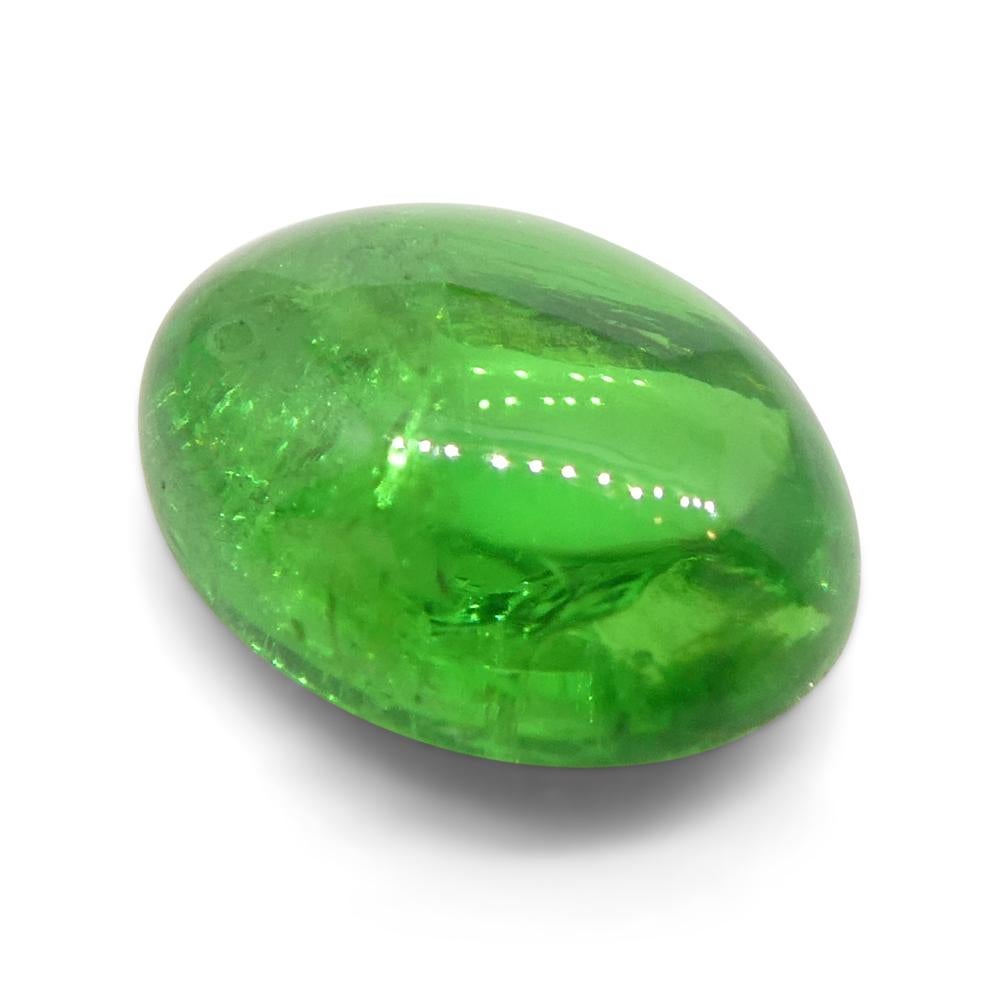 2.44ct Oval Cabochon Green Tsavorite Garnet from Kenya, Unheated For Sale 3