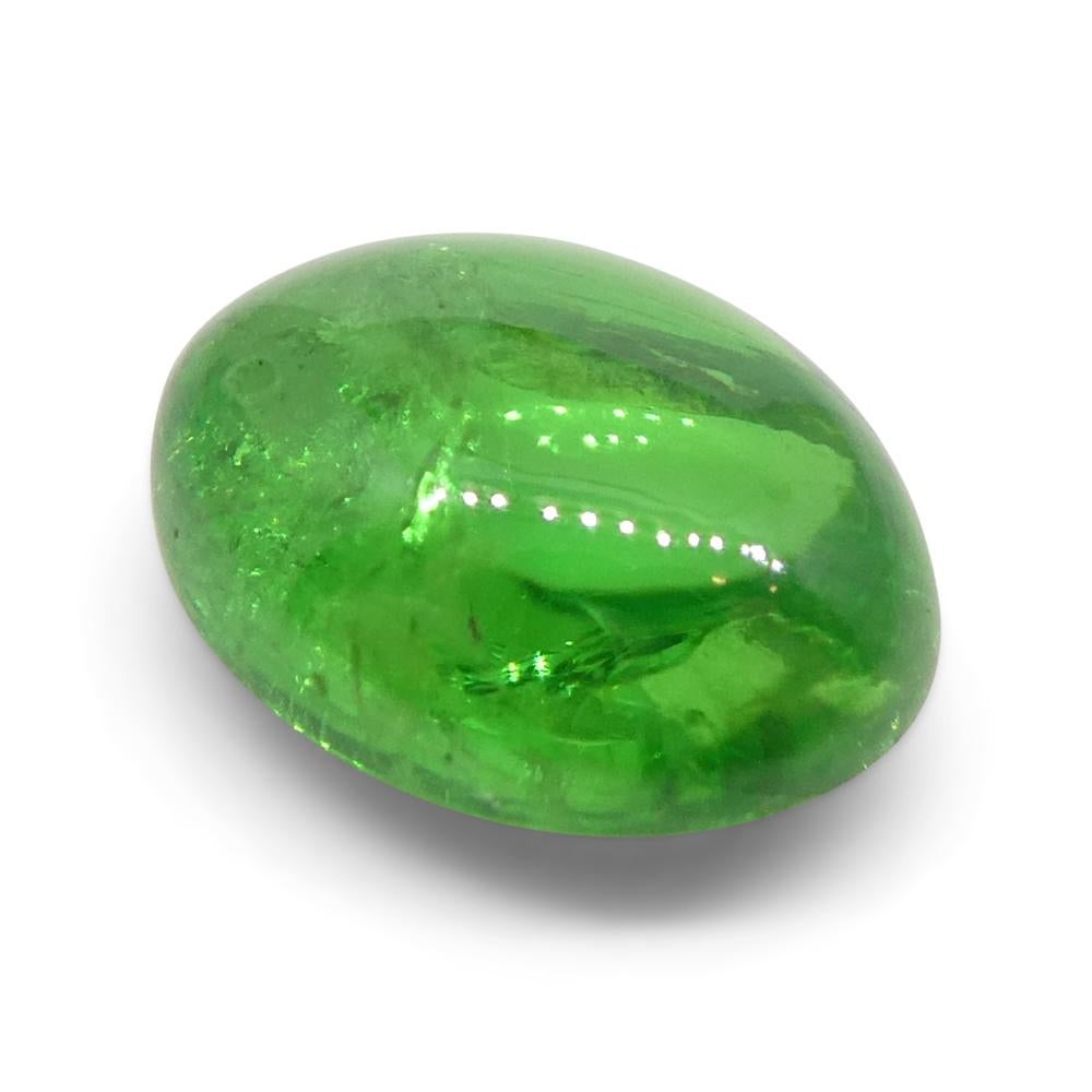 2.44ct Oval Cabochon Green Tsavorite Garnet from Kenya, Unheated For Sale 4