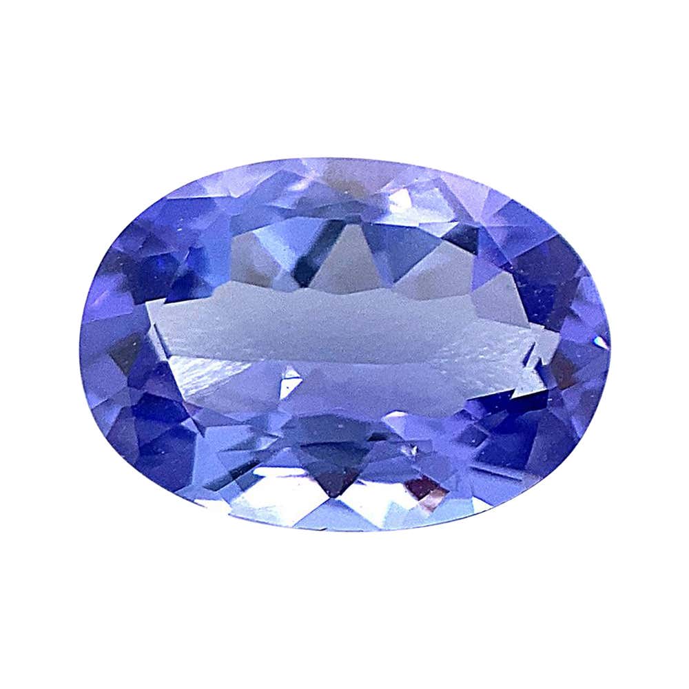 Big Oval Tanzanite Color CZ Silver Pendant For Men - 22x18mm (Buy 2 Get 1 Free)