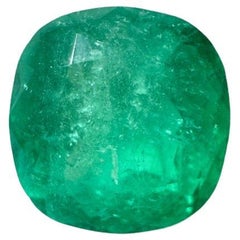 2,45 Karat 8,6x8,4 Grüner kolumbianischer Smaragd - Kissenschliff Echter Edelstein Mai
