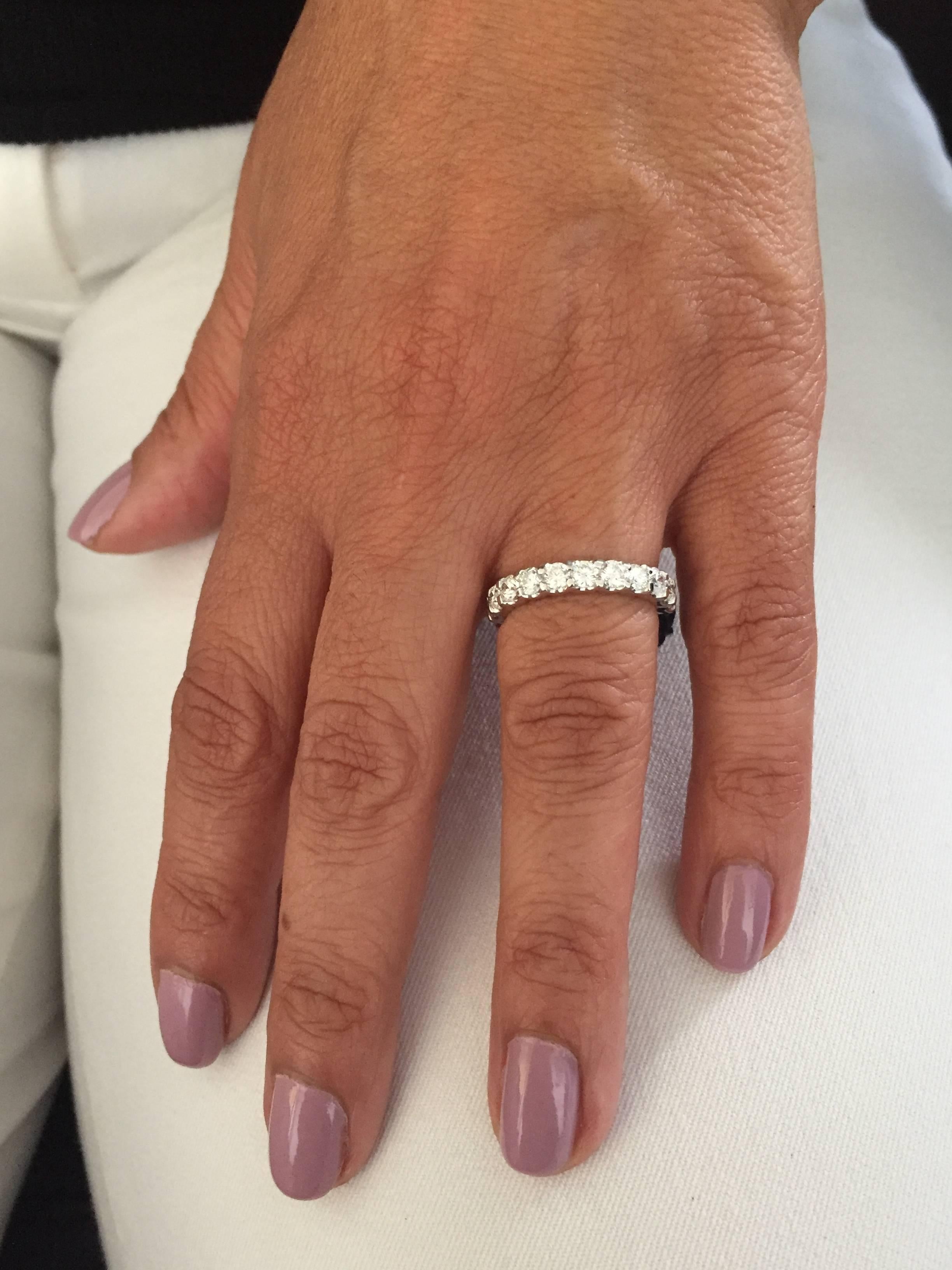 Anillo Eternidad Diamante 2,45 Quilates 14K Moderno en venta