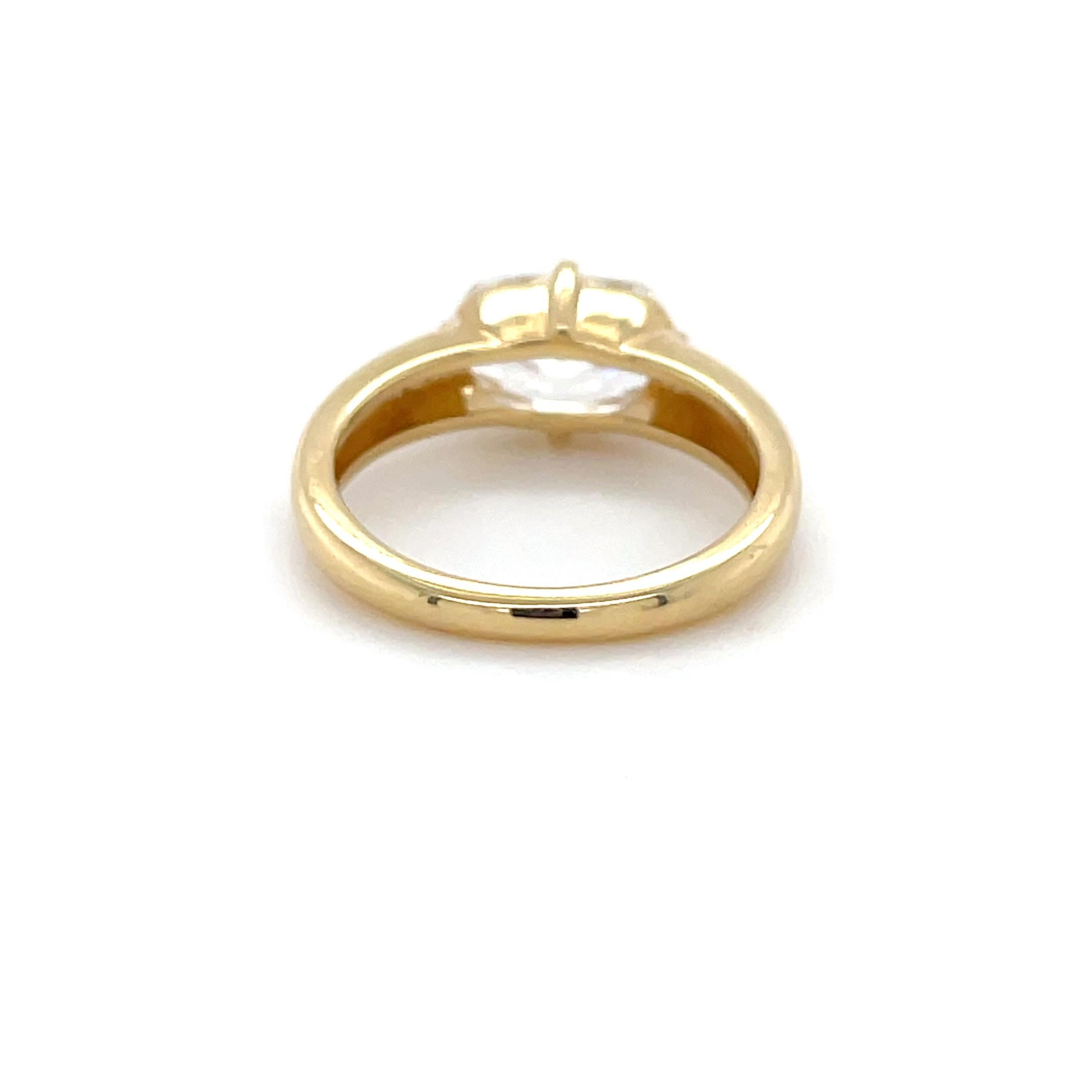 Contemporary 2.45 Carat Elongated Cushion Diamond Engagement Ring For Sale