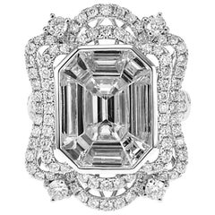 2.45 Carat Emerald Cut Solitaire Engagement Ring