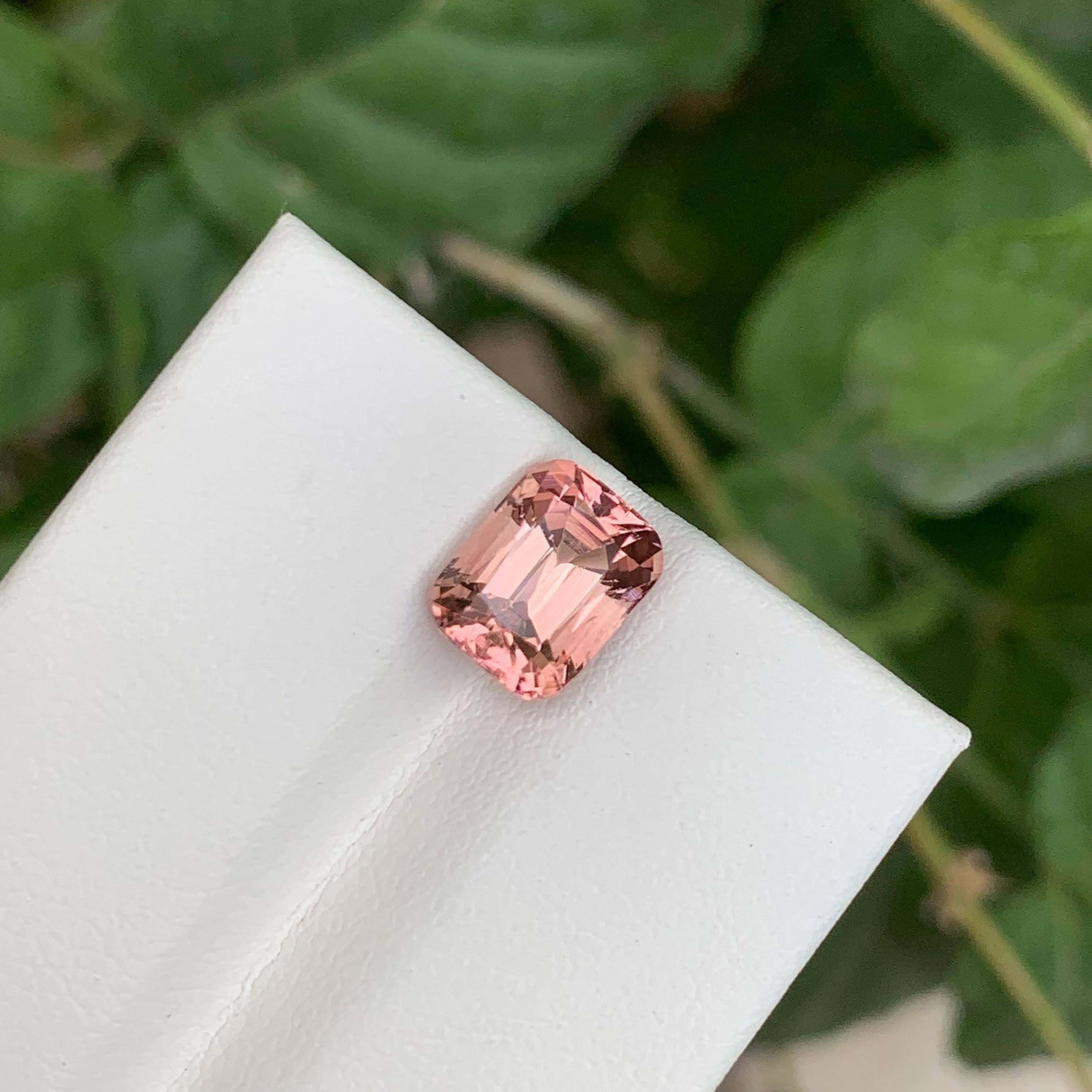 2.45 Carat Loose Pink Tourmaline Stone Cushion Cut Natural Afghan Gemstone en vente 2