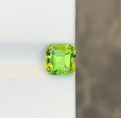 2.45 Carat Natural Loose Apple Green Peridot Cushion Cut from Pakistan Gemstone