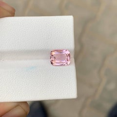 2.45 Karat Natürlicher Loser Baby Rosa Turmalin Stein Kissenschliff Afghanischer Edelstein