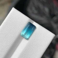 2.45 Carat Natural Loose Bi Colour Tourmaline Emerald Shape Gemstone