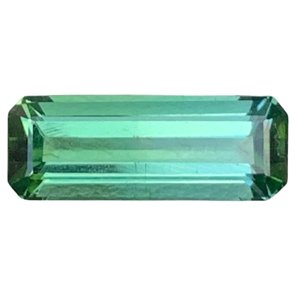 2.45 Carat Natural Loose Bi Colour Tourmaline Long Emerald Shape Gemstone