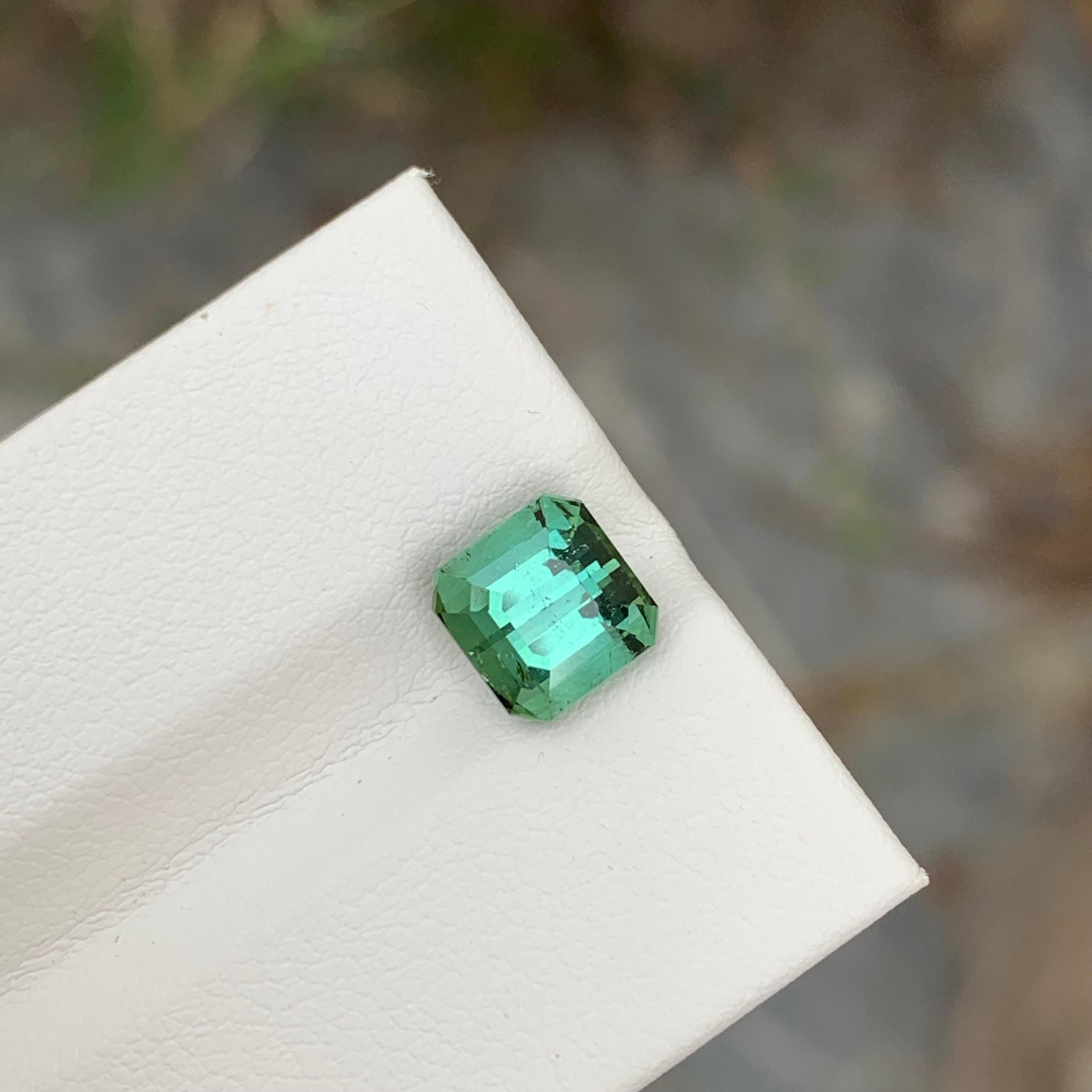 2.45 Carat Natural Loose Green Tourmaline Cushion Shape Gem For Jewellery (Tourmaline verte en forme de coussin pour bijoux) Neuf - En vente à Peshawar, PK