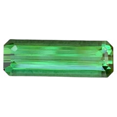 2.45 Carat Natural Loose Green Tourmaline Stone Emerald Cut Afghan Gemstone