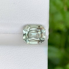 2.45 Carat Natural Loose Greenish Amethyst Stone Cushion Cut African Gemstone