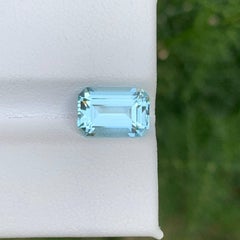 2.45 Carat Natural Loose Light Color Aquamarine Cushion Cut Pakistani Gemstone