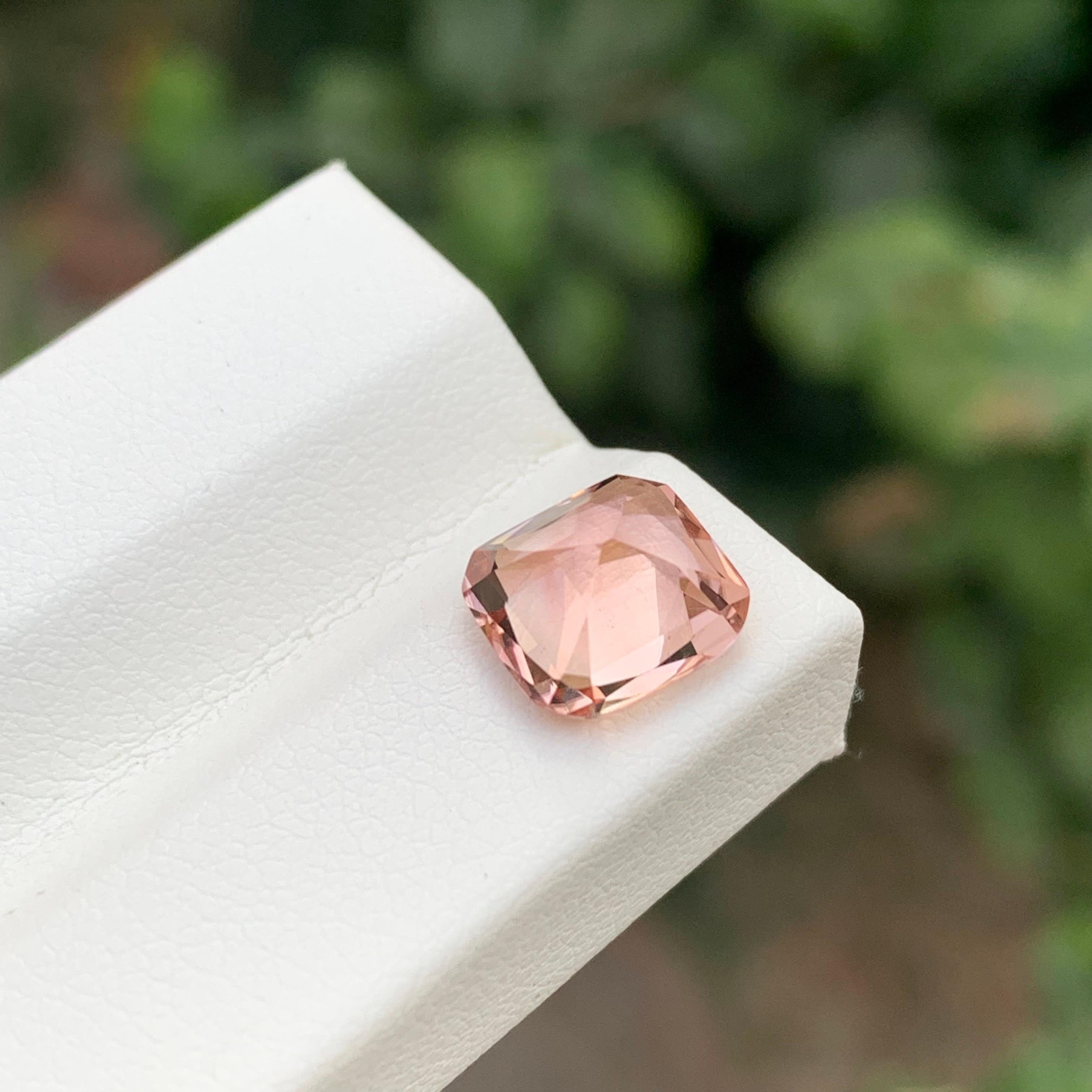 2.45 Carat Natural Loose Peachy Pink Tourmaline Cushion Shape Gem Neuf - En vente à Peshawar, PK