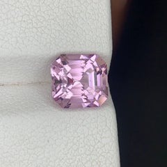 2.45 Carat Natural Loose Pink Color Spinel Stone Asscher Cut Afghan Gemstone