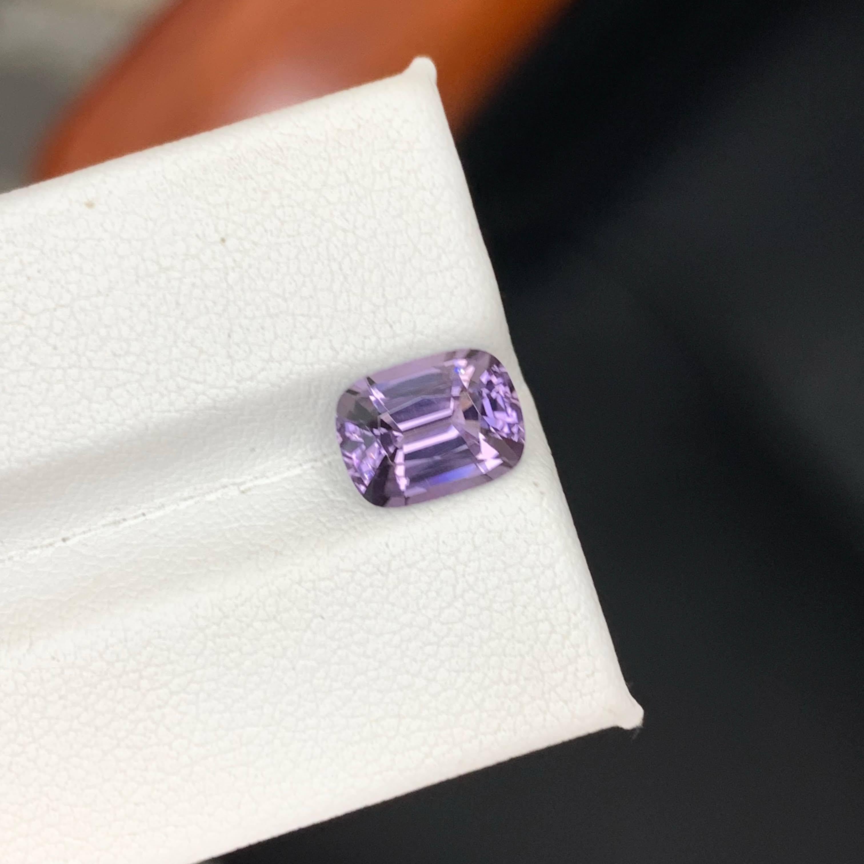 da uomo o donna 2,45 Carati Nature Spinello Viola Sciolto Pietra Gemma Burmese Taglio Cuscino in vendita