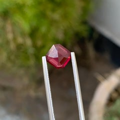 2.45 Carat Natural Loose Rhodolite Garnet Square Shape Gem From African Mine
