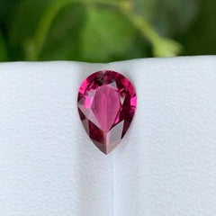 2.45 Carat Natural Loose Rubellite Tourmaline Stone Pear Cut Afghan Gemstone