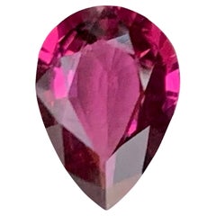 2.45 Carat Natural Loose Rubellite Tourmaline Stone Pear Cut Afghan Gemstone