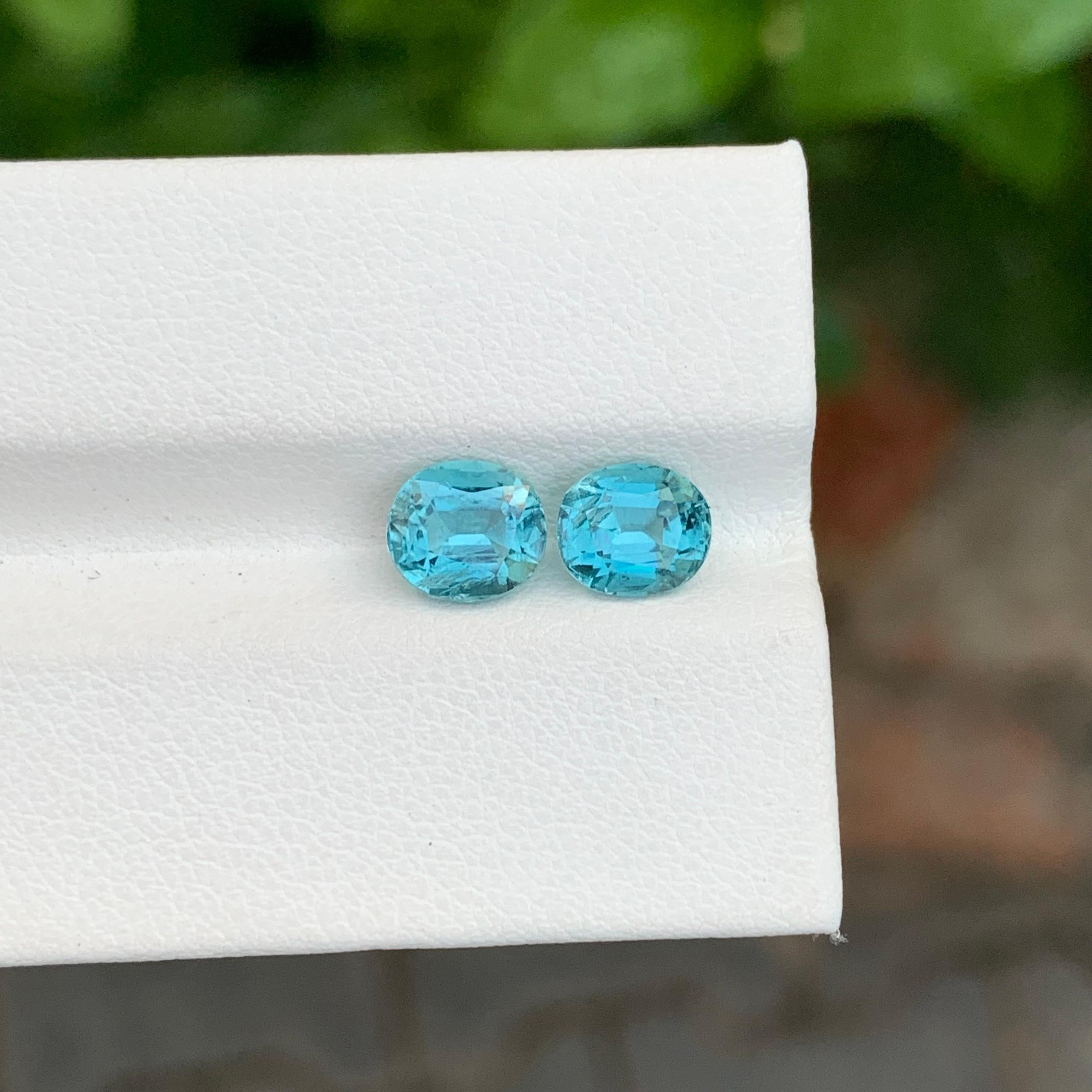 2.45 Carat Natural Loose Seafoam Tourmaline Pieces For Earrings Neuf - En vente à Peshawar, PK