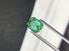 2.45 Carats Bluish Green Tourmaline Natural Loose Gemstone Cushion Cut