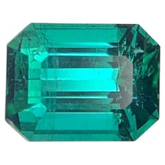 2.45 Carats Lagoon Tourmaline Loose Gemstone Emerald Cut