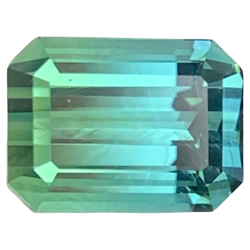 2,45 Karat Natürlicher zweifarbiger Turmalin Edelstein im Smaragdschliff