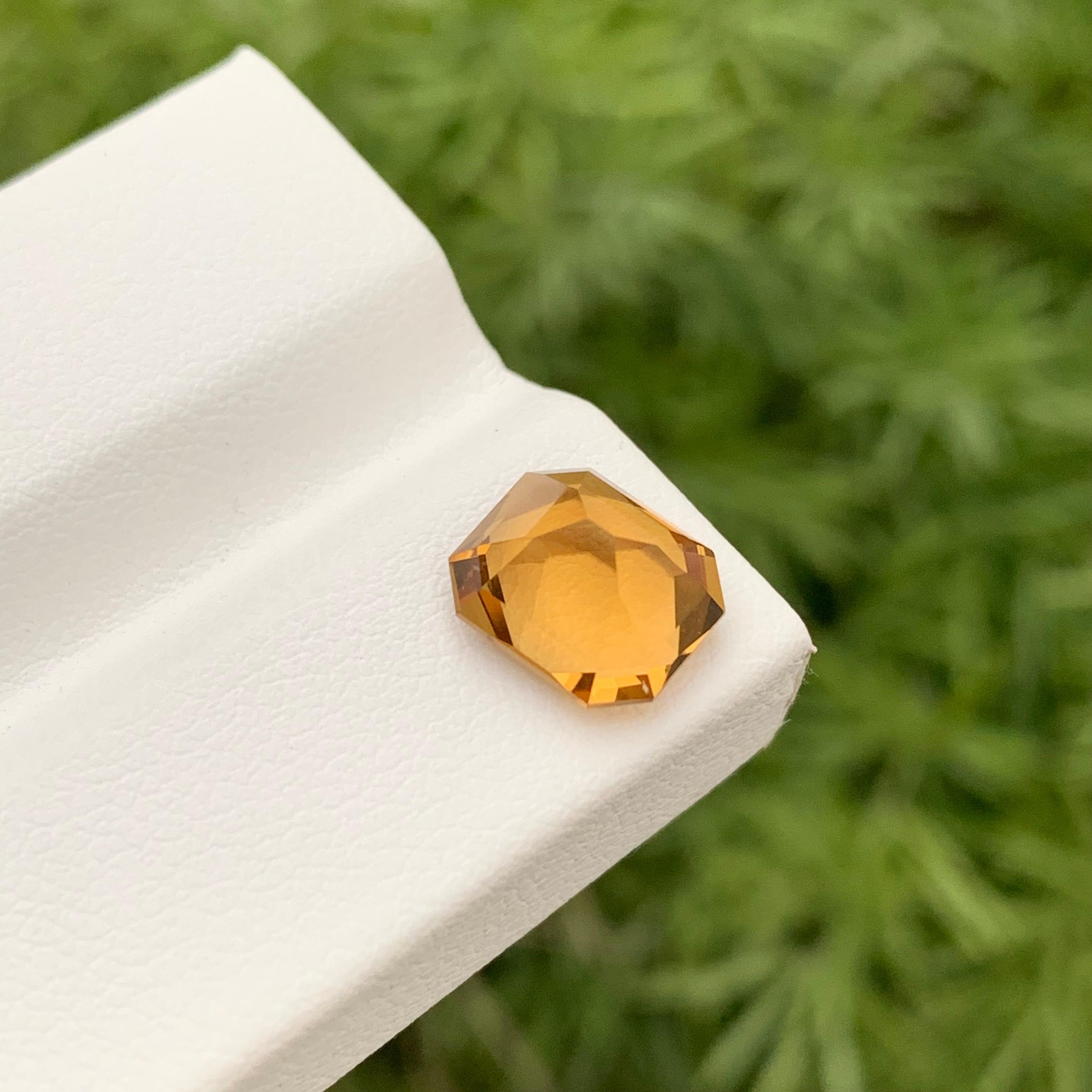 2.45 Carats Natural Loose Citrine Emerald Shape Gem From Earth Mine  For Sale 5