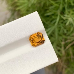 2.45 Carats Natural Loose Citrine Emerald Shape Gem From Earth Mine