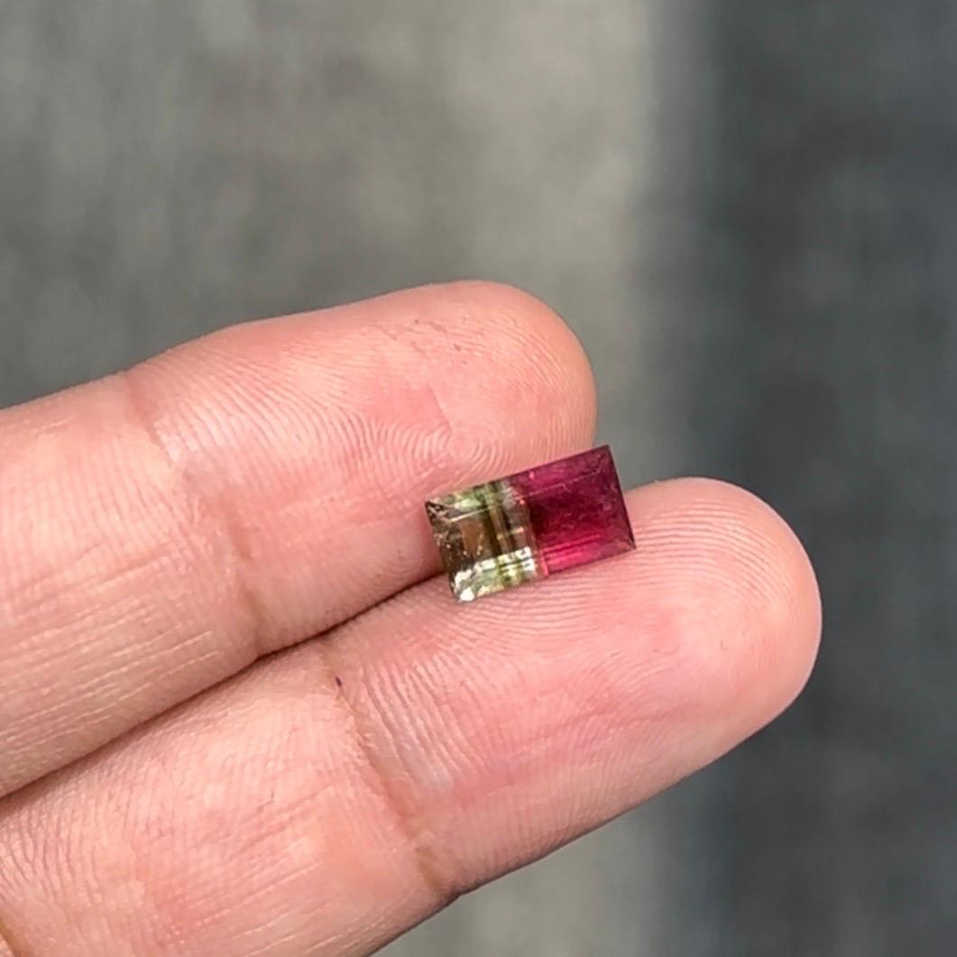 Tourmaline melon d'eau taille baguette 2,45 carats Unisexe en vente