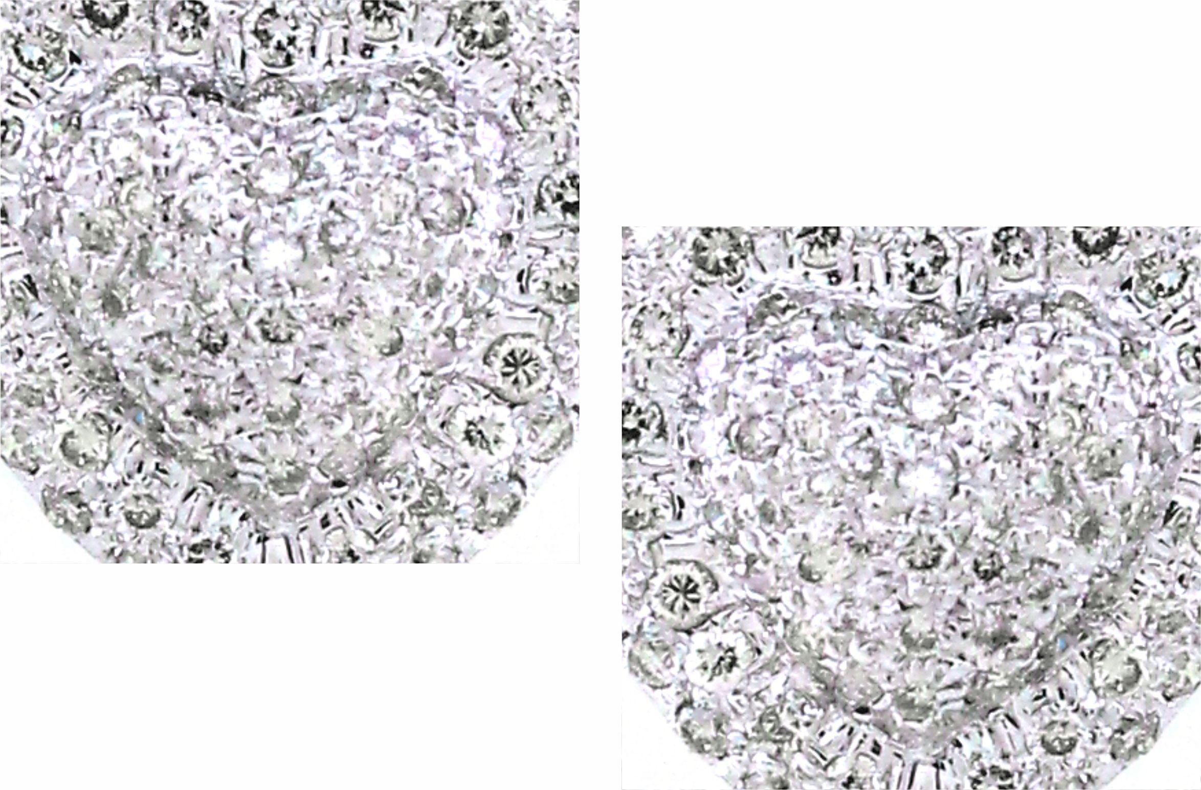 Taglio rotondo 2.45 carati di ciondolo a forma di cuore con diamante in vendita