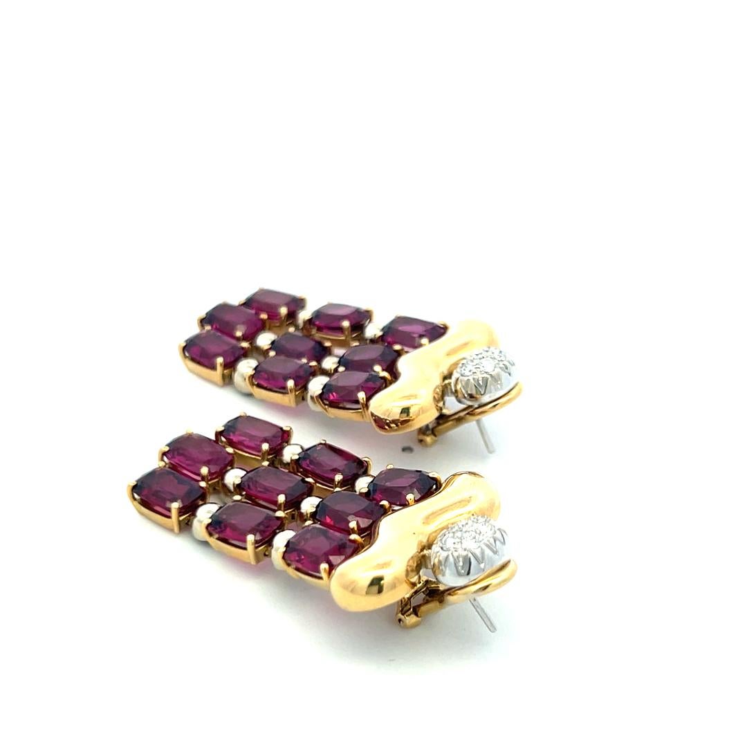 24,50 Karat A. Rube 0,30 Karat runder Brillantdiamant 18K YG baumelnde Ohrringe im Angebot 6