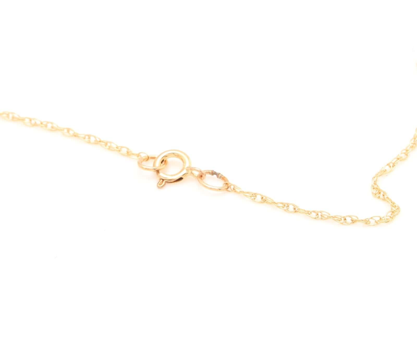 Halskette aus massivem Gelbgold mit 2,45 Karat natürlichem Smaragd und Diamant 14 Karat im Angebot 1