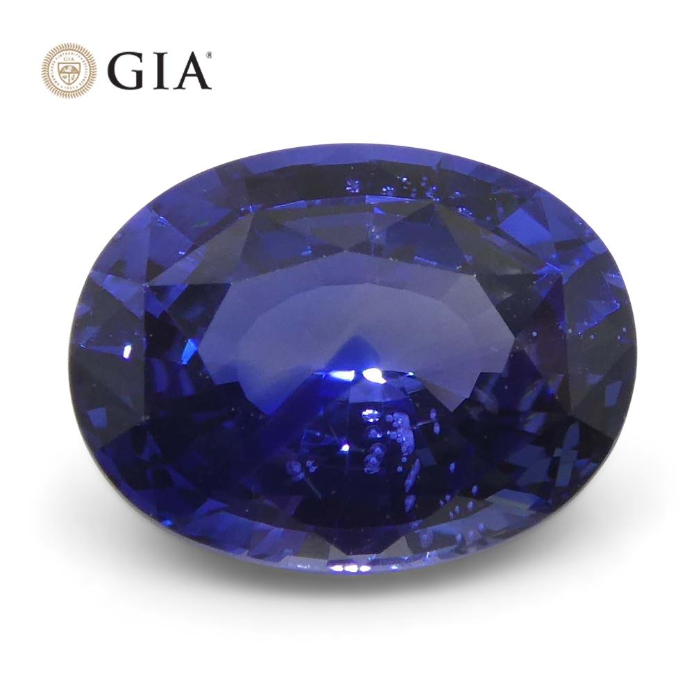 2.45ct Oval Blue Sapphire GIA Certified Sri Lanka For Sale 6