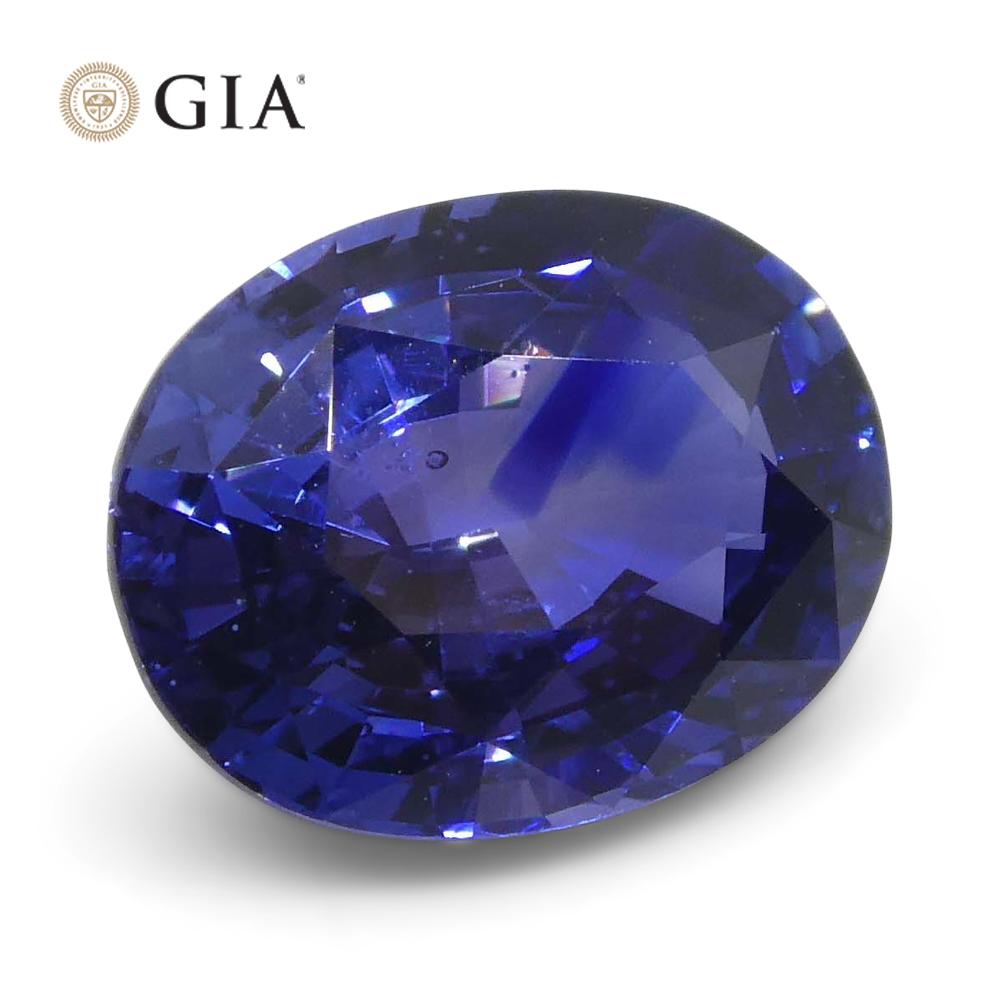 2.45ct Oval Blue Sapphire GIA Certified Sri Lanka For Sale 7