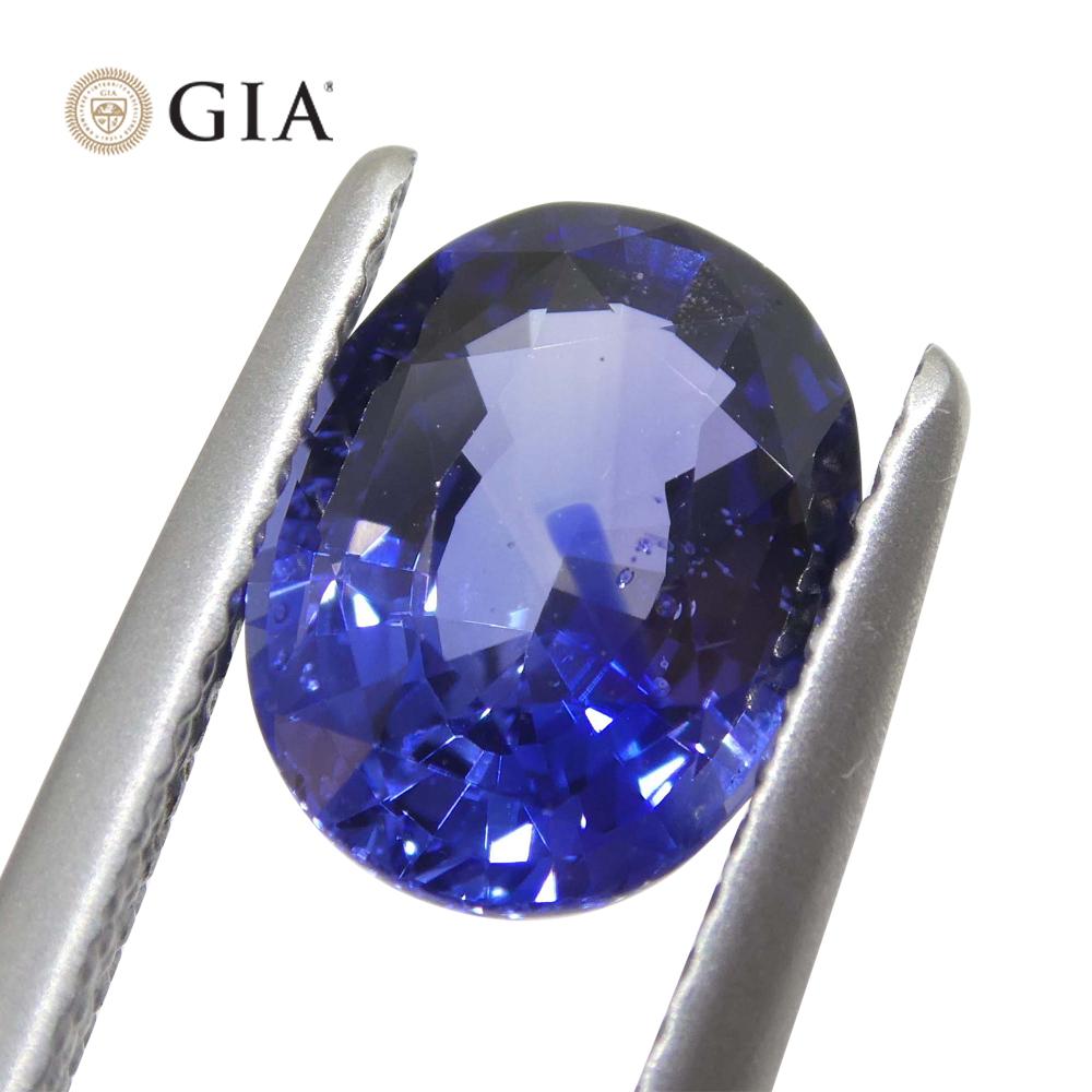 This is a stunning GIA Certified Sapphire 

The GIA report reads as follows:

GIA Report Number: 5211697517
Shape: Oval
Cutting Style: 
Cutting Style: Crown: Modified Brilliant Cut
Cutting Style: Pavilion: Step Cut
Transparency: Transparent
Color: