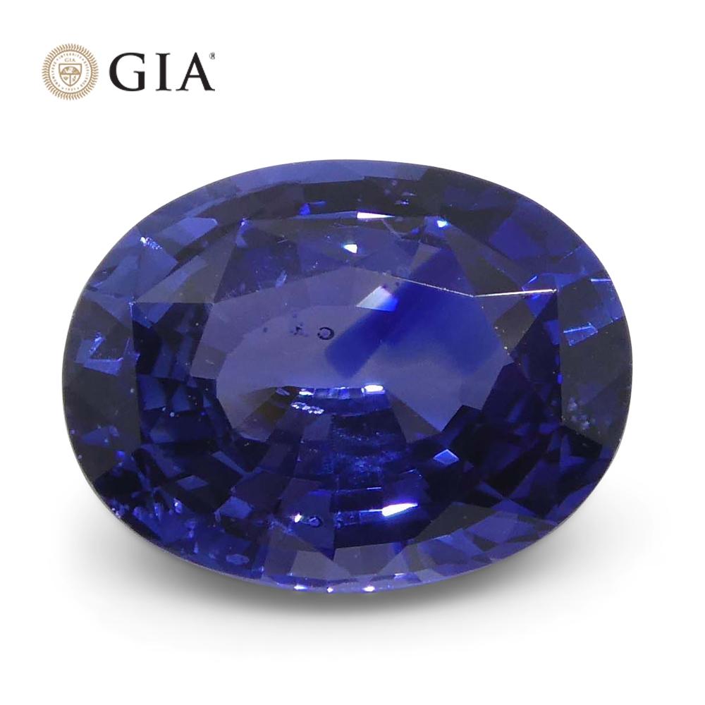 2.45ct Oval Blue Sapphire GIA Certified Sri Lanka For Sale 1