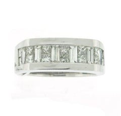 2.45ct Princess Cut Diamond Men's Wedding Band