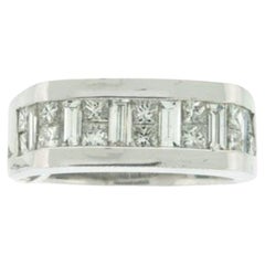2.45ct Princess Cut Diamond Men
s Wedding Band