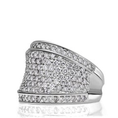 2.45ct Round Cut Diamond Right Hand Ring in 14K White Gold